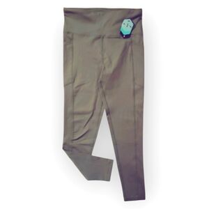 Solid Army Green Althetic Leggings